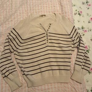 Sezane Léontine Jumper in Ecru / Camel